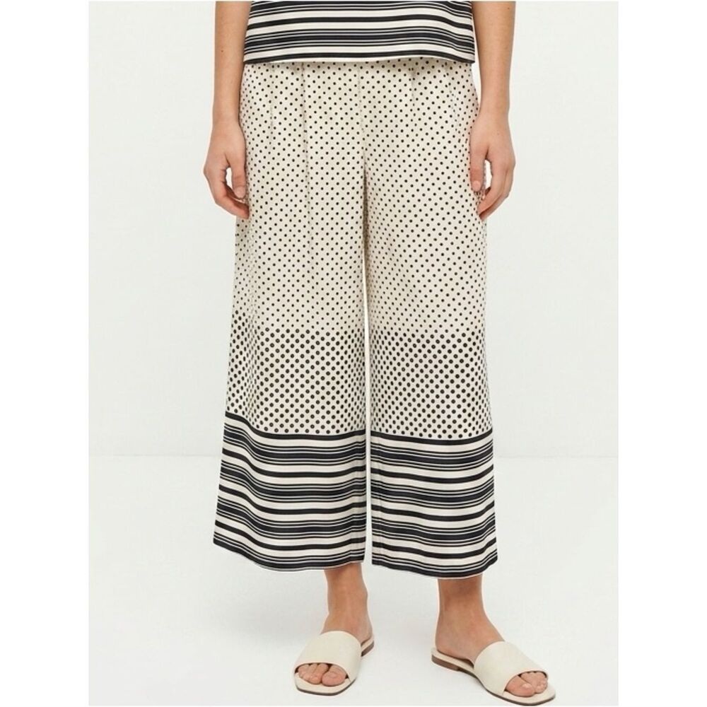 TOPSHOP | Black & Cream Polka Dot Gaucho Pants Women’s Size 0 Petite